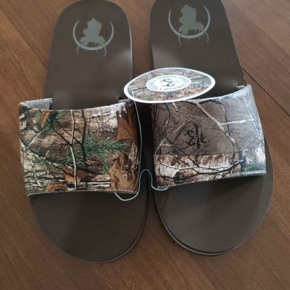 Mens Boys Camo Slides Sandals 